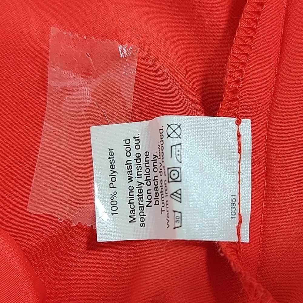J. Crew Women's Red 1/2 Button Sleeveless Top, 2 - Picture 7 of 7
